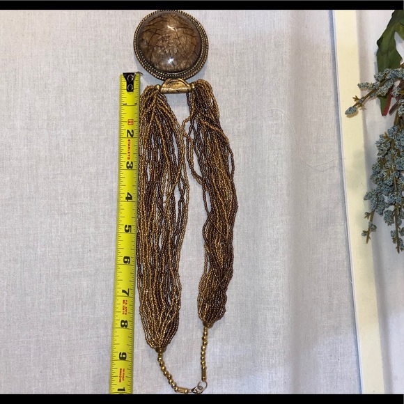 Chunky bronze colored necklace - Picture 4 of 4